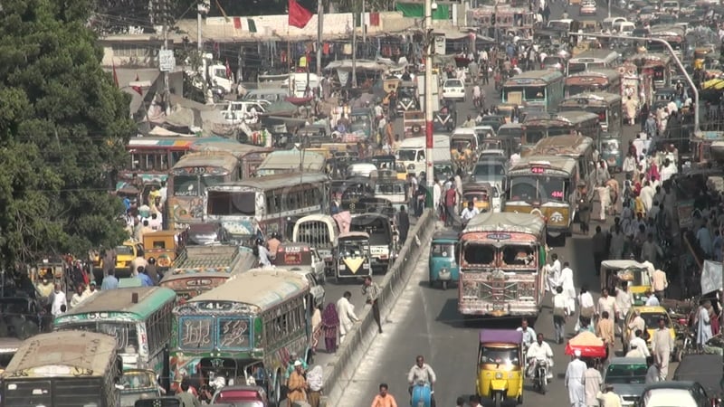Surviving Karachi: Life in a City of Endless Struggles 3 busy traffic colorful street karachi footage 010871895 prevstill